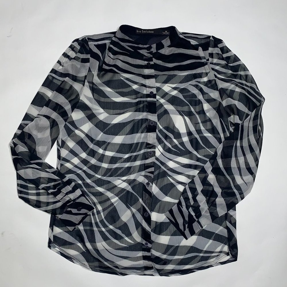Iris Setlakwe zebra blouse